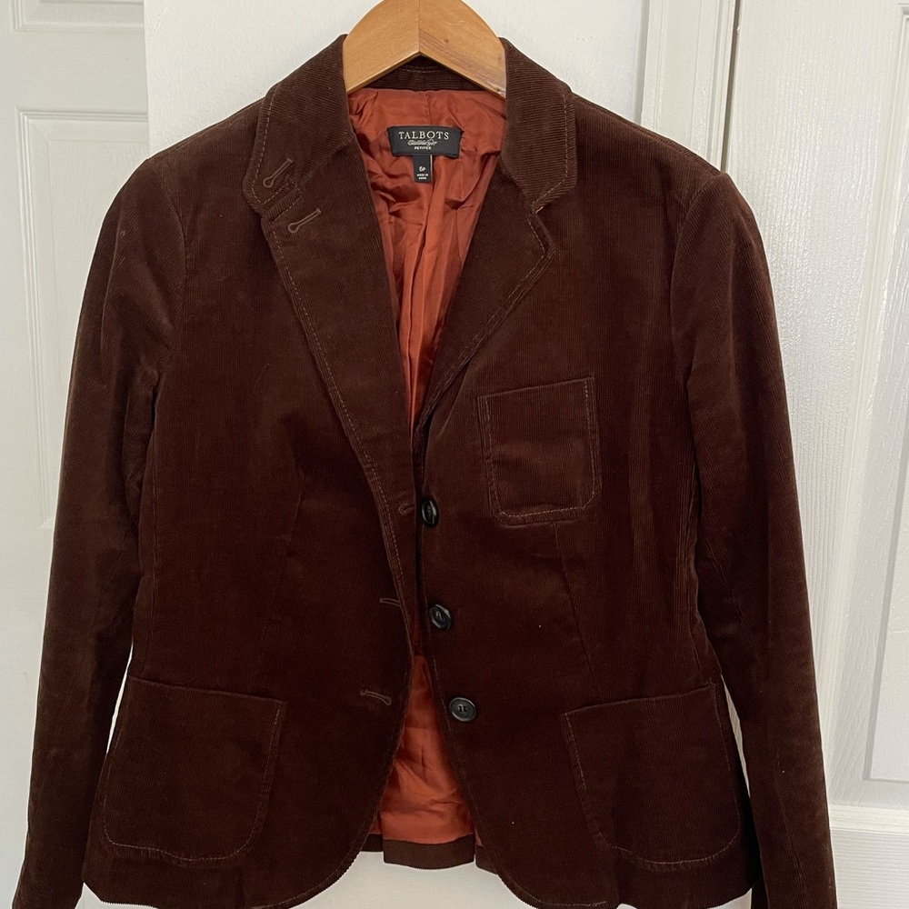 Talbots corduroy coat - brown